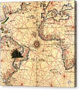 1544 World Map Acrylic Print