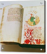 15th Century German Astrology Manuscript Acrylic Print
