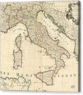 1700 Map Of Italy Acrylic Print
