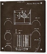 1794 Eli Whitney Cotton Gin Patent Espresso Acrylic Print