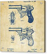 1887 Howe Revolver Patent Artwork - Vintage Acrylic Print