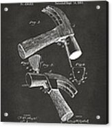 1890 Hammer Patent Artwork - Gray Acrylic Print