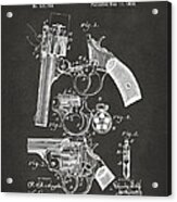 1894 Foehl Revolver Patent Artwork - Gray Acrylic Print
