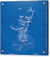 1896 Dental Chair Patent Blueprint Acrylic Print