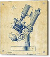 1899 Microscope Patent Vintage Acrylic Print