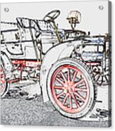 1907 Cadillac Colored Pencil Acrylic Print