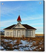 1918 Schoolhouse Macabe Montana Acrylic Print