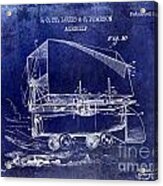 1919 Airship Patent Drawing Blue Acrylic Print