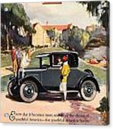 1926 - Chevrolet Advertisement - Color Acrylic Print