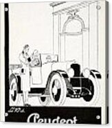1927 - Peugot Automobile Advertisement Acrylic Print
