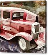 1929 Chevrolet Classic Car Painting Automobile In Color  3125.02 Acrylic Print