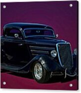1934 Ford 3 Window Coupe Hot Rod Acrylic Print