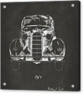 1934 La Salle Automobile Patent 1 Artwork - Gray Acrylic Print