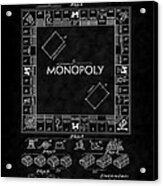 1935 Monopoly Board Game Patent-bk Acrylic Print