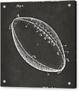 1939 Football Patent Artwork - Gray Acrylic Print
