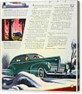 1940 - Nash Sedan Automobile Advertisement - Color Acrylic Print