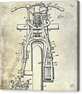 1948 Indian Motorcycle Patent Drawing Acrylic Print