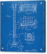 1955 Mccarty Gibson Les Paul Guitar Patent Artwork Blueprint Acrylic Print