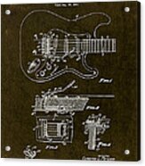 1956 Fender Tremolo Patent Drawing Ii Acrylic Print