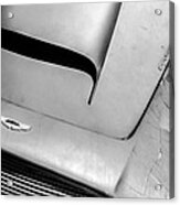 1961 Aston Martin Db4 Hood Emblem -0490bw Acrylic Print