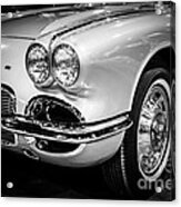 1962 Corvette Black And White Picture Acrylic Print