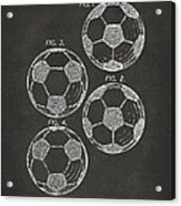 1964 Soccerball Patent Artwork - Gray Acrylic Print