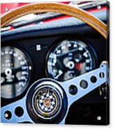 1966 Jaguar Xk-e Steering Wheel Emblem -2489c Acrylic Print