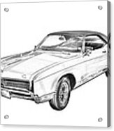 1967 Buick Riviera Drawing Acrylic Print