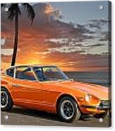 1971 Datsun 240z 'the Legend Begins' Acrylic Print