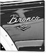 1972 Ford Bronco Emblem Acrylic Print