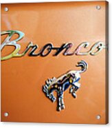 1973 Ford Bronco Ranger Emblem Acrylic Print