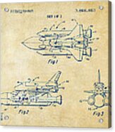 1975 Space Shuttle Patent - Vintage Acrylic Print
