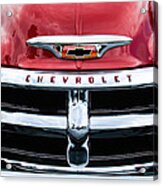 1955 Chevrolet 3100 Pickup Truck Grille Emblem Acrylic Print