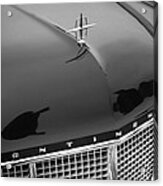 1956 Lincoln Continental Mark Ii Hess And Eisenhardt Convertible Grille Emblem - Hood Ornament #2 Acrylic Print