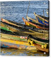 Colorful Fishing Boats #2 Acrylic Print