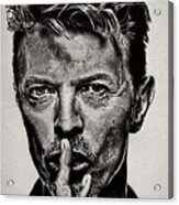 David Bowie - Pencil Abstract Acrylic Print