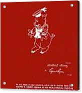 Disney Pig Patent #2 Acrylic Print