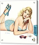 Esquire Pin Up Girl Acrylic Print
