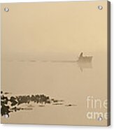 Fisherman In Boat, Lake Cassidy #2 Acrylic Print