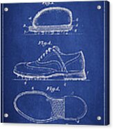 Golf Shoe Patent Drawing From 1931 #3 Acrylic Print