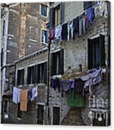 Hanging Out To Dry In Venice #2 Acrylic Print