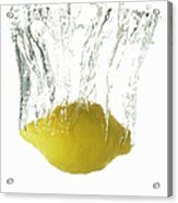 Lemon Splashing Underwater #2 Acrylic Print