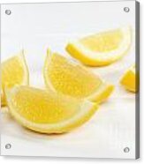 Lemon Wedges On White Background #2 Acrylic Print