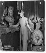 Mrs. Jacques Vanderbilt In An Ornate Room #2 Acrylic Print