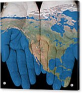 North America In Our Hands Acrylic Print