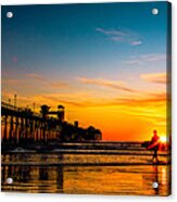 Oceanside Pier At Sunset #2 Acrylic Print