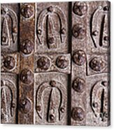 Patterns On The Metal Door Of The Citadel In Aleppo #2 Acrylic Print