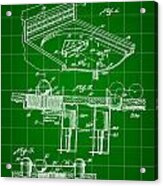 Pinball Machine Patent 1939 - Green Acrylic Print