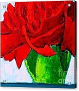 Red Carnation #2 Acrylic Print