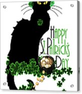 St Patrick's Day - Le Chat Noir Acrylic Print